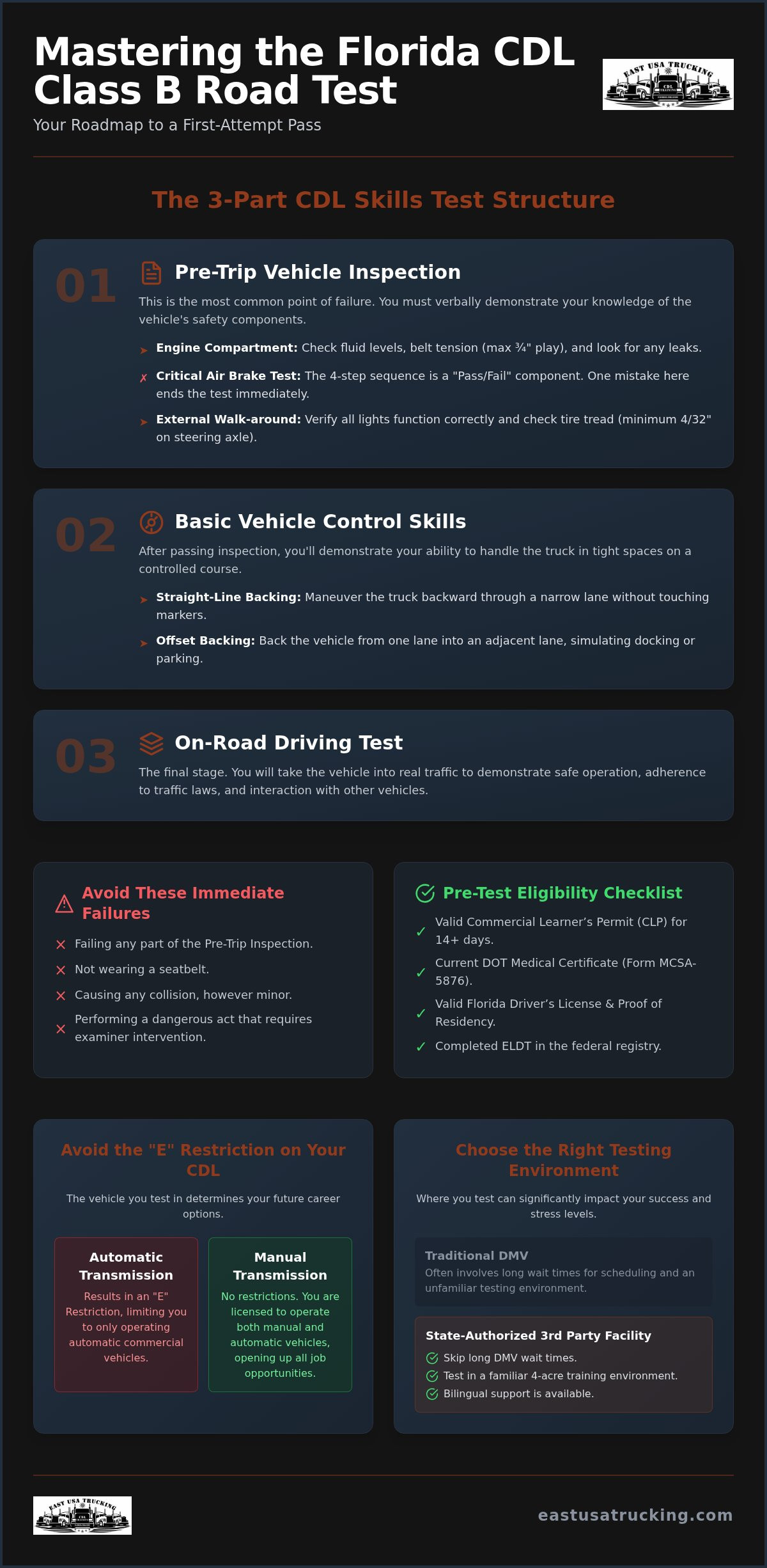 CDL Class B Road Test Florida: The Ultimate 2026 Passing Guide